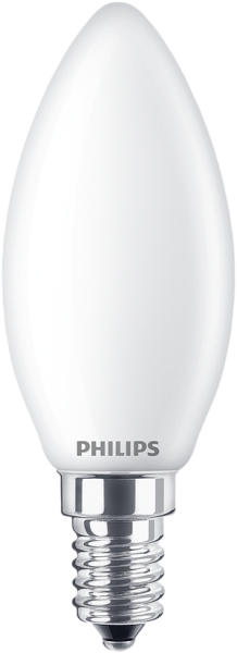 PHILIPS Classic LEDcandle, 220-240V/2.2W(=25W), 250lm, E14, 2700°K, matt, NONDIM