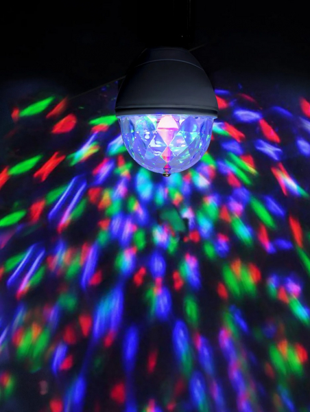 LED Leuchtmittel E27 Disco, 230V/3W - der kleine "Instant-Disco-Ball"...