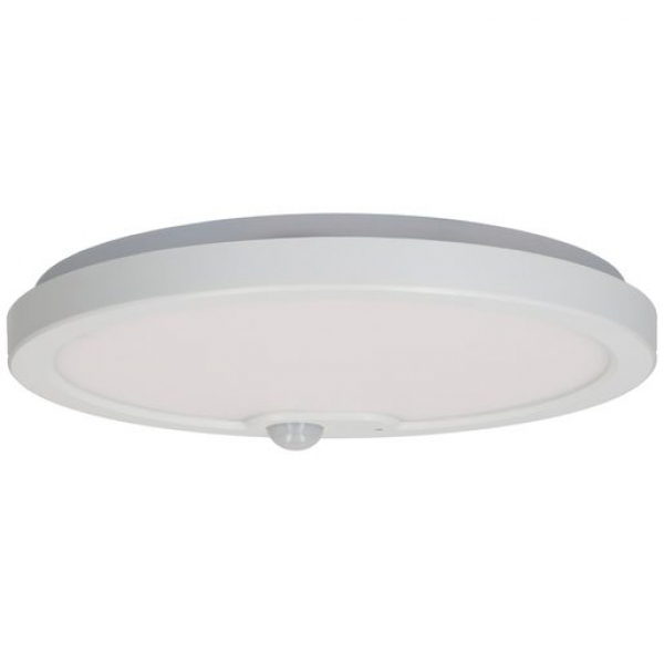 MAX HAURI LED-Deckenleuchte MH SLIM 30 PIR, 18/25W, 1980/2750lm, 3000/4000K, Ø300mm, weiss, mit Bewegungssensor