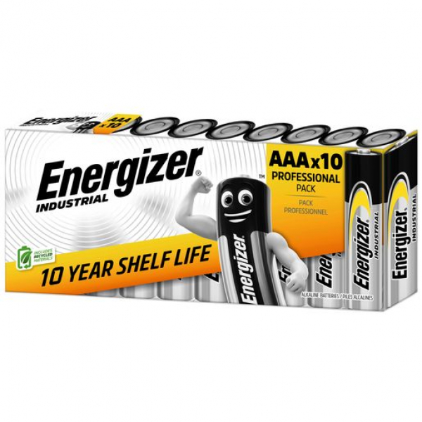 ENERGIZER INDUSTRIAL ALKALI AAA LR03, 1,5V, Karton à 10 Stück
