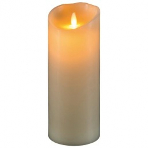 STT Magic Candle L, ivory, 9x23cm, warmweiss extra, batteriebetrieben, mit Timer 5/19H