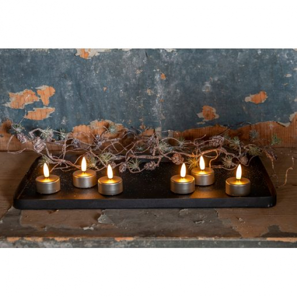 STT LED-Tealights - 6 x LED-Teelicht, warmweiss extra, batteriebetrieben, mit Timer 5/19h