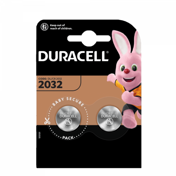 DURACELL Knopfzelle Lithium CR2032, 3V, 2er-Blister