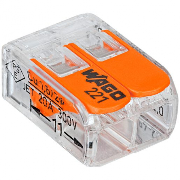 WAGO Dosenklemme COMPACT Serie 221 2L 0,2…4mm²