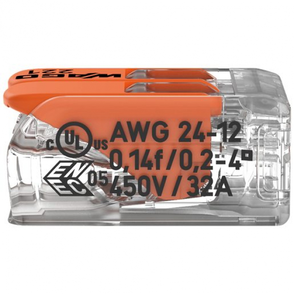 WAGO Dosenklemme COMPACT Serie 221 2L 0,2…4mm²