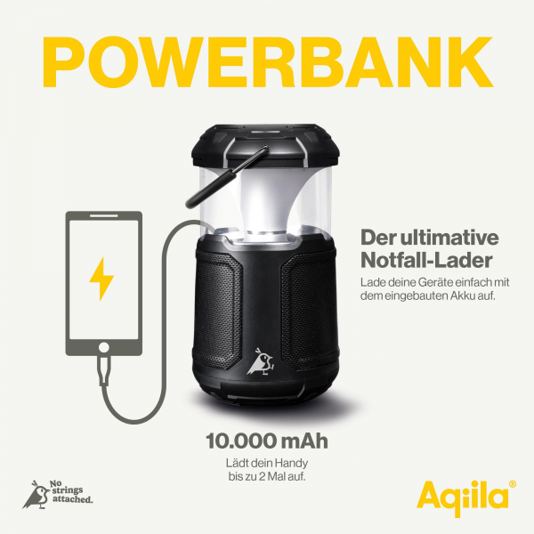 Aqiila Soundbird B10 3-in-1 Lampe, Lautsprecher und Powerbank, 10000mAh