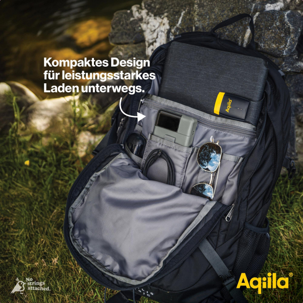 Aqiila Powerbird B20+ leistungsstarke Powerbank mit 20000mAh, 65 Watt, moosgrün