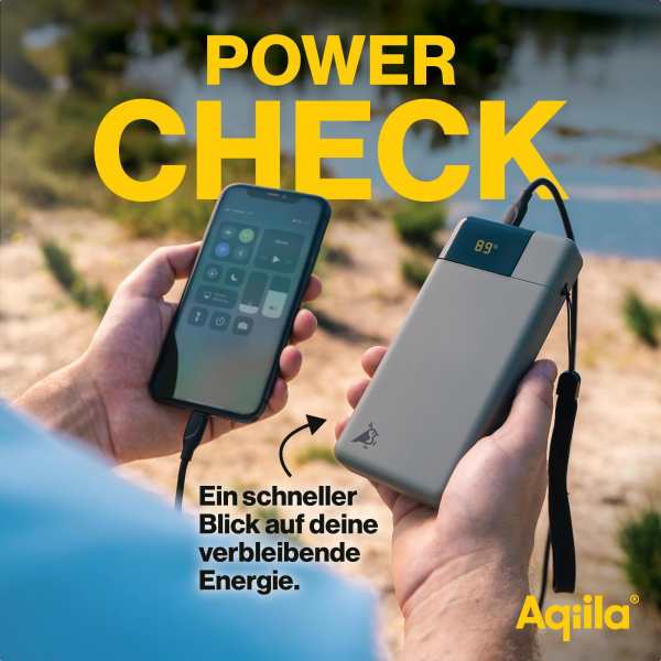 Aqiila Powerbird B20M - Powerbank mit 20000mAh, 20 Watt, moosgrün
