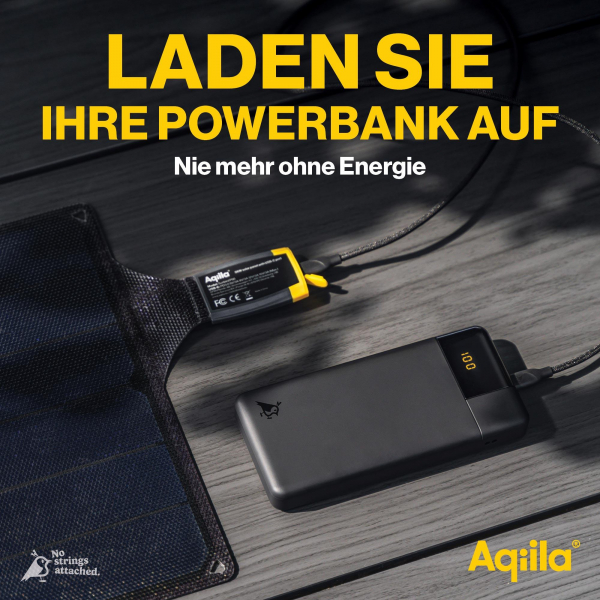 Aqiila Solar Charger Sunbird P56 Grey 56W, Solarpanel mit USB-C-Anschluss