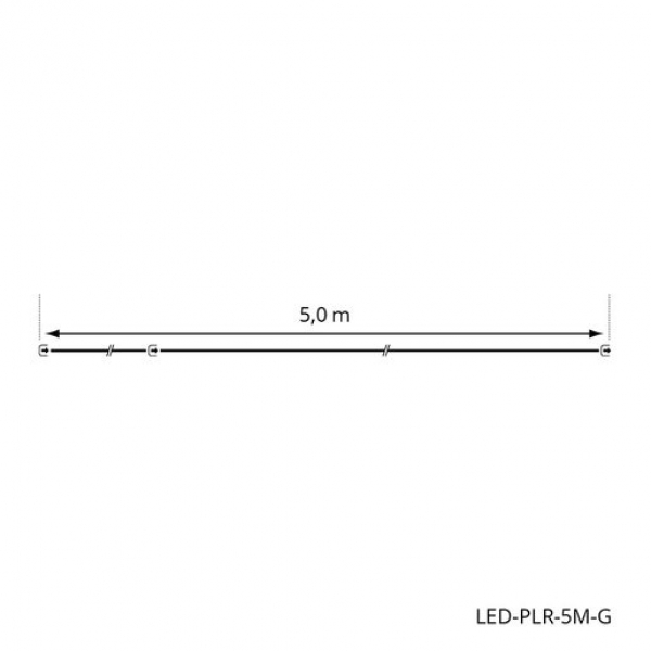 PLR Extension Cable / Verlängerungskabel, Länge 5 Meter, grünes Kabel für TREELIGHT / CLUSTER LIGHT PLR LED-Lichterketten