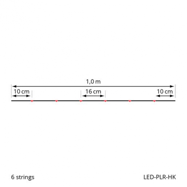 PLR Main Cable für TREE LIGHT / CLUSTER LIGHT LED-Lichterketten, 1m, grün