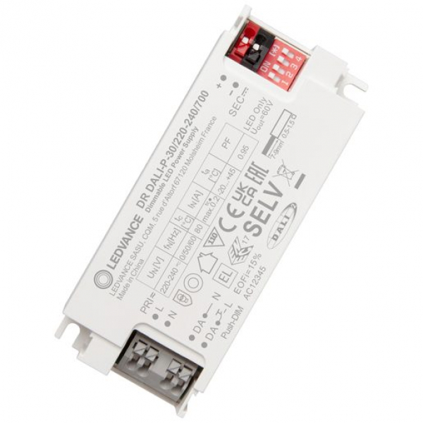 LEDVANCE LED-Betriebsgerät DR, 30W/60V, 150…700mA, DALI,  105×45×25mm