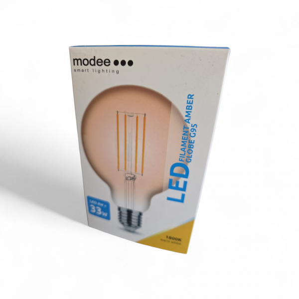 MODEE LED Filament Globe Amber G95, 230V/4W(=33W), E27, 360lm, 1800K, NONDIM