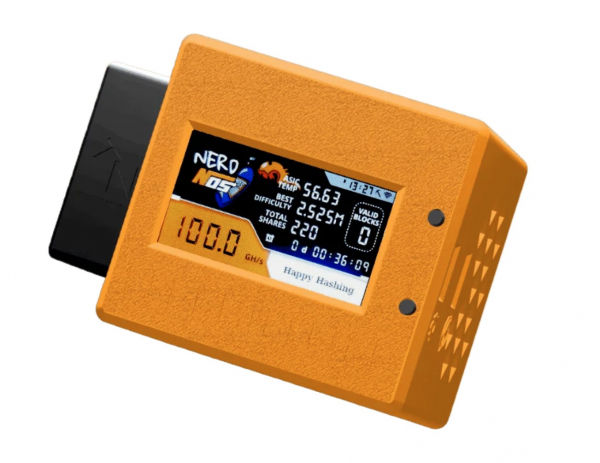 Nerdminer NerdNos - der Bitcoin Lucky Miner der neuesten Generation... 100GH/s - ORANGE