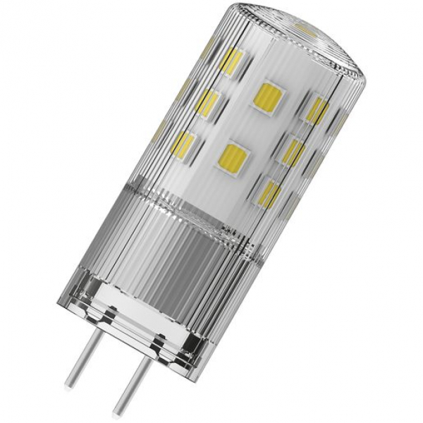 OSRAM LEDpin, Stiftsockellampe, 12V/4,5W, GY6.35, 827, 2700K, NONDIM, 470lm, 320°