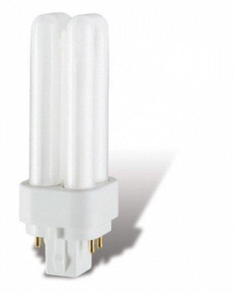 OSRAM Dulux D/E Kompaktleuchtstofflampe, 10W/827, 4p, G24q-1