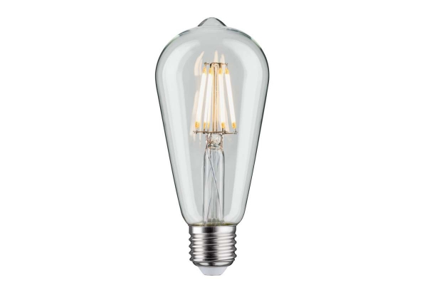 PAULMANN LED Retro-Kolben ST64, 230V/7,5W E27, klar, 827, 806lm, DIM