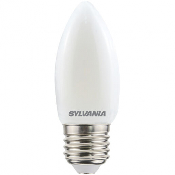 SYLVANIA ToLEDo Candle, LED Kerzenlampe, 230V/4,5W(=40W), E27, 827, 470lm, MATT, NONDIM