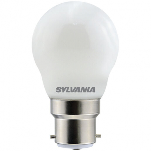 SYLVANIA LED Zierlampe / Kugellampe ToLEDo RETROball satin, 240V/4,5W, B22, 827, matt, NONDIM