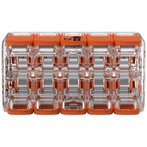 WAGO Verbindungsklemme 10L 0,14…4mm² mit Hebel, orange, transparent