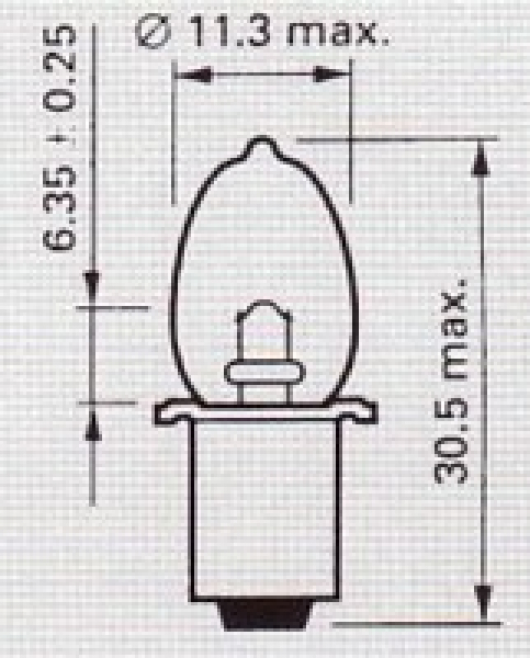 PHILIPS KPR101, 2,4V/0,52A, P13.5s