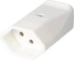 Kupplungssteckdose Typ 13 MAX HAURI TH, schlagfest, Kontakte rund, für Kabel Ø 6.5…9.5 mm, weiss