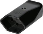 Kupplungssteckdose Typ 13 MAX HAURI TH, schlagfest, Kontakte rund, für Kabel Ø 6.5…9.5 mm, schwarz