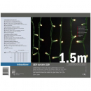 LED Lichtervorhang Curtain green PLRS, indoor & outdoor, 228 LED, 2m Kabel grün, mit 12 Strängen à 1,5m