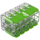 WAGO Verbindungsklemme Green Range 10L 0,2…4mm², mit Hebel, grün, transparent